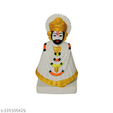 White resin Khatu Shyam Ji statue, Indian temple decor item