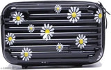 Black sling bag with daisy print