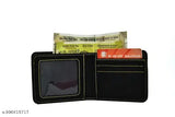 Black Faux Leather Engraved Pen Combo Set with Keychain and Wallet for Men - Personalized Gifts by Sara Interprises