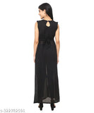 Black Georgette Anarkali Kurta, three-quarter sleeves, black cotton Western top kurti from Amous Fashion by Pooja Enterprisee for women's fashion, Indian origin