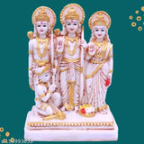 Poly Resin Ram Darbar Murti: Big Size Lord Rama Statue, 9cm x 16cm x 22cm, Indian Handcrafted