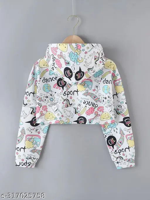 Multicolor cotton lycra blend crop top for girls, size range 4-16 years