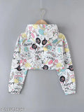 Multicolor cotton lycra blend crop top for girls, size range 4-16 years