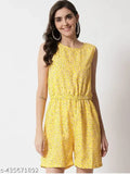 Urbane crepe sleeveless women's jumpsuit - solid pattern, XS-L sizes available from India