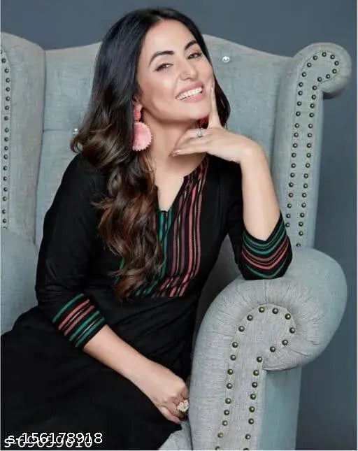 Rayon women's kurti plazo set in solid colors, three-quarter sleeves, Indian-style palazzos