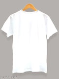 White polycotton trendy civil engineer T-shirt for casual/formal, printed design, lightweight & sweat-wicking. Men's daily wear, suitable for all occasions. Made in India