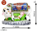 Marble Cow and Calf Statue, Kamdhenu Gaay Maata & Gaay aur Bachhada Moorti, Indian handicraft showpiece figurines for home decor