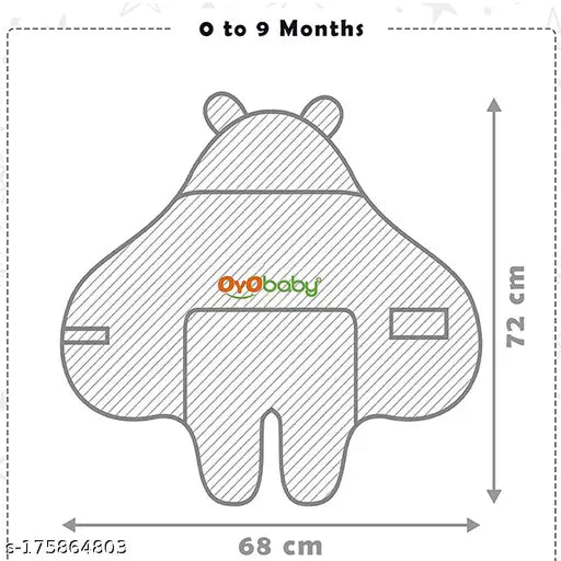 Fleece fleece-print OYO BABY all-season sleeping bag set, soft and cozy for babies of all ages (2pcs), India origin