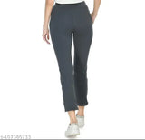 Stretchy polyester women's pant, solid net design, size 36x40 (India)