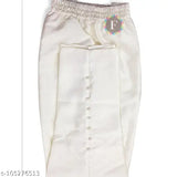 Off-white silk pearl pants with lining, textured net design - HI-FASHION latest women's party wear in India