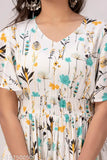Rayon printed net Shree krishna Fashion riyon short-sleeved kurtis, Indian traditional design for women in various sizes: S, M, L, XL, XXL