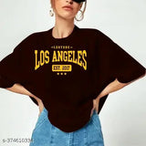 Women's oversized round neck t-shirt in a loose fit style inspired by South Korea