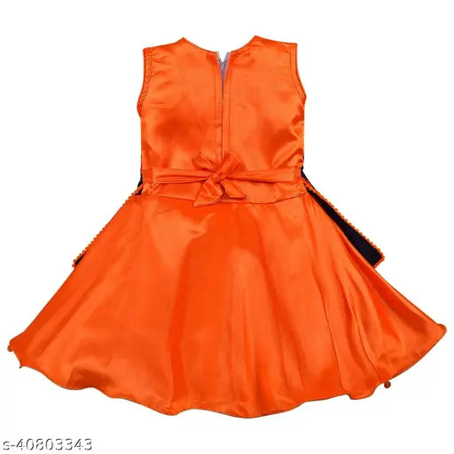 Silver polyester sleeveless baby girl's frock dress by Silver Kraft, 3-6 months size