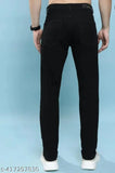 Mid rise, slim fit black jeans