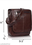 Synthetic leather men's crossbody bag. Shoulder bag. Messenger style. Office business use