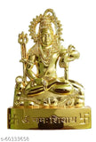 Brass Lord Shiva statue (11 cm height, gold), popular Pooja Samagri for home and temple decoration, ideal for gifting occasions