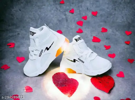 Kids led shoes, high-quality cotton blend with adjustable lace-up closure, unisex casual knitted shoes featuring unique LED light design for night outings, size 12-15 Months