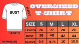 Bustling animal print oversized women's t-shirt, XL for girls with short sleeves and bust measurement listed