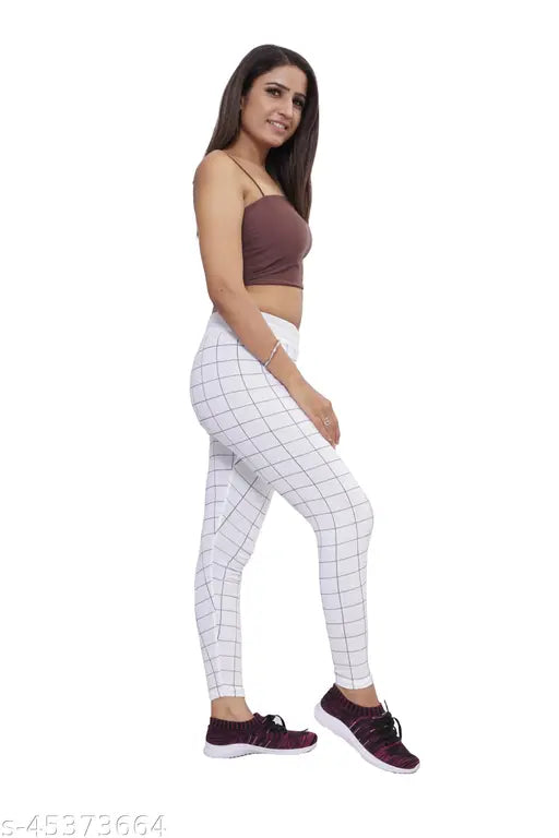 Printed cotton blend women's slim fit jeggings pack of 4 (Size 26-36), ideal for everyday wear