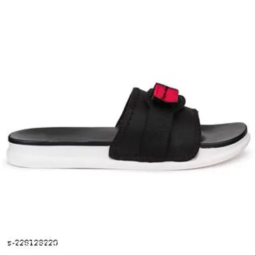 Bersache casual sneakers/loafers, black and red with canvas fabric, for kids walking