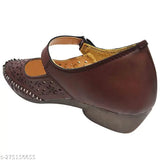 Synthetic slip-on sandals, Ajanta Women Belly SL0692 - trendy fashion accessory for women's attire