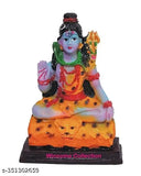 Ceramic Shiva Statue, Hindu deity for pooja & home/office decor, representing Lord Mahadev's blessings