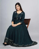 Green embroidered kameez with golden border