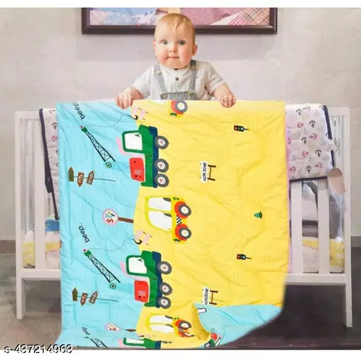 220 GSM Reversible Microfibre Polycotton Comforter Blanket Single Bed, AC Comforter Single Bed, Quilt, AC Blanket-60x90 Inches