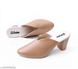 Patent leather women's ballerinas with open back design, slip-on, solid pattern. Elegant and comfortable trendy heels for women, various sizes available from India
