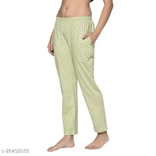 Woman's nightwear, long pants, patterned fabric