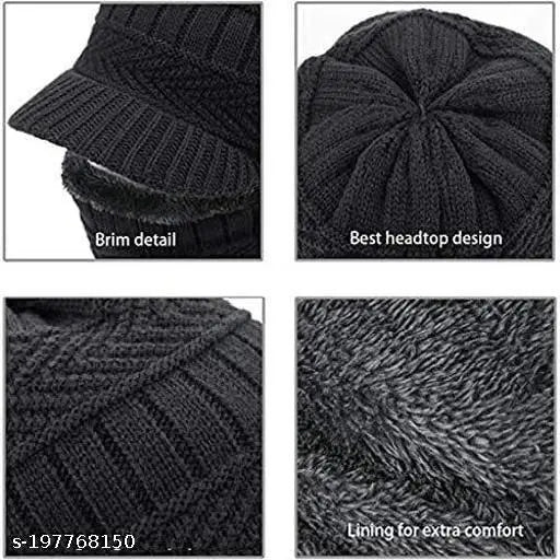Wool winter beanie, universal size in multiple colors - Samriya knitted balaclava for cycling, skiing