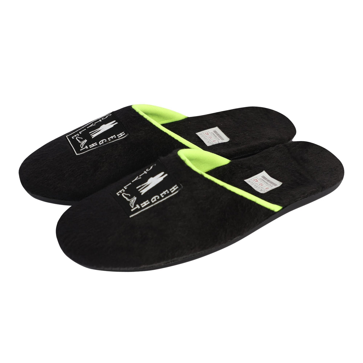 Black synthetic sliders for men, UK/IND size 6, US size 7, EURO size 40, casual wear by Style Height