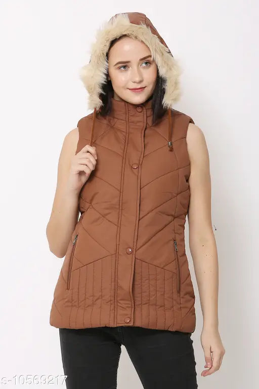 Nylon nautical half sleeve hood jacket, warm and stylish, XL size, solid color