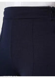 Cotton blend, trendy classic high-rise bellbottom palazzo pants, women's combo of 4 in solid colors
