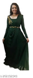 Embroidered Georgette Long Sleeve Dress - Indian Handvaek