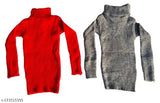 Woolen high neck sweaters for kids (2 pack), self-designed winterwear in warm wool for infants and toddlers, 12-4 years