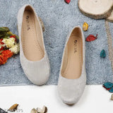Striped suede ballet flats by Daizyella for modern style, comfortable slip-ons