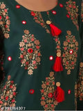 Rayon three-quarter sleeve printed combo dress, Prachi2 Indian fashion for women