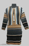 Vertiko woolen ladies kurti, striped design, long sleeves