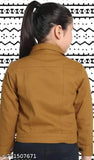 Brown corduroy jacket with lapel, 1 pocket, 3/4 length sleeves