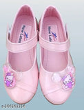Pink patent leather ballerina for girls partywear (ch-blt), rubber sole, buckle net fastening, size 3.5-4 years