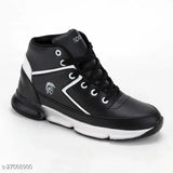 Black and white sneakers, lace up design, casual style