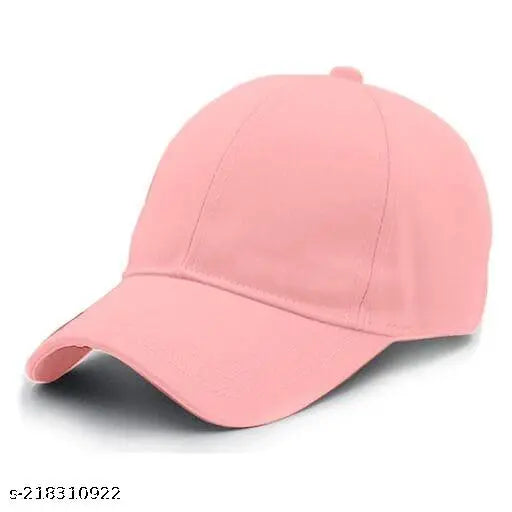 Pink cotton baseball cap, men's unisex style, arm sleeves, UV protection