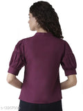 Aubergine solid top, women's fashion from India, Style Quotient