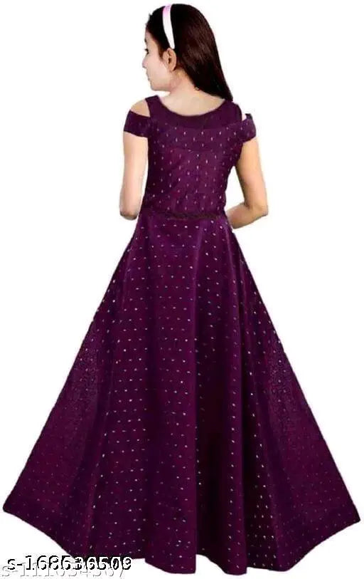 Sleeveless polycotton ethnic gown, perfect for girls aged 6-15 years, Indian woven design