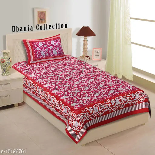Blue green city cotton pillow covers, Bombay Dying pack of 2 with 104 thread count and matching sizes (100x63in & 25x18in)