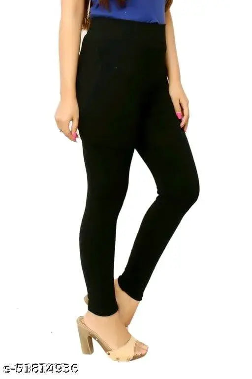 Solid lycra women's jeggings by New Stylist, soft and comfortable, size 26/32/34/30/38 (Waist 26/28/30/32/34in, Hip 30/32/34/36/38in, Length 37in). Made in India