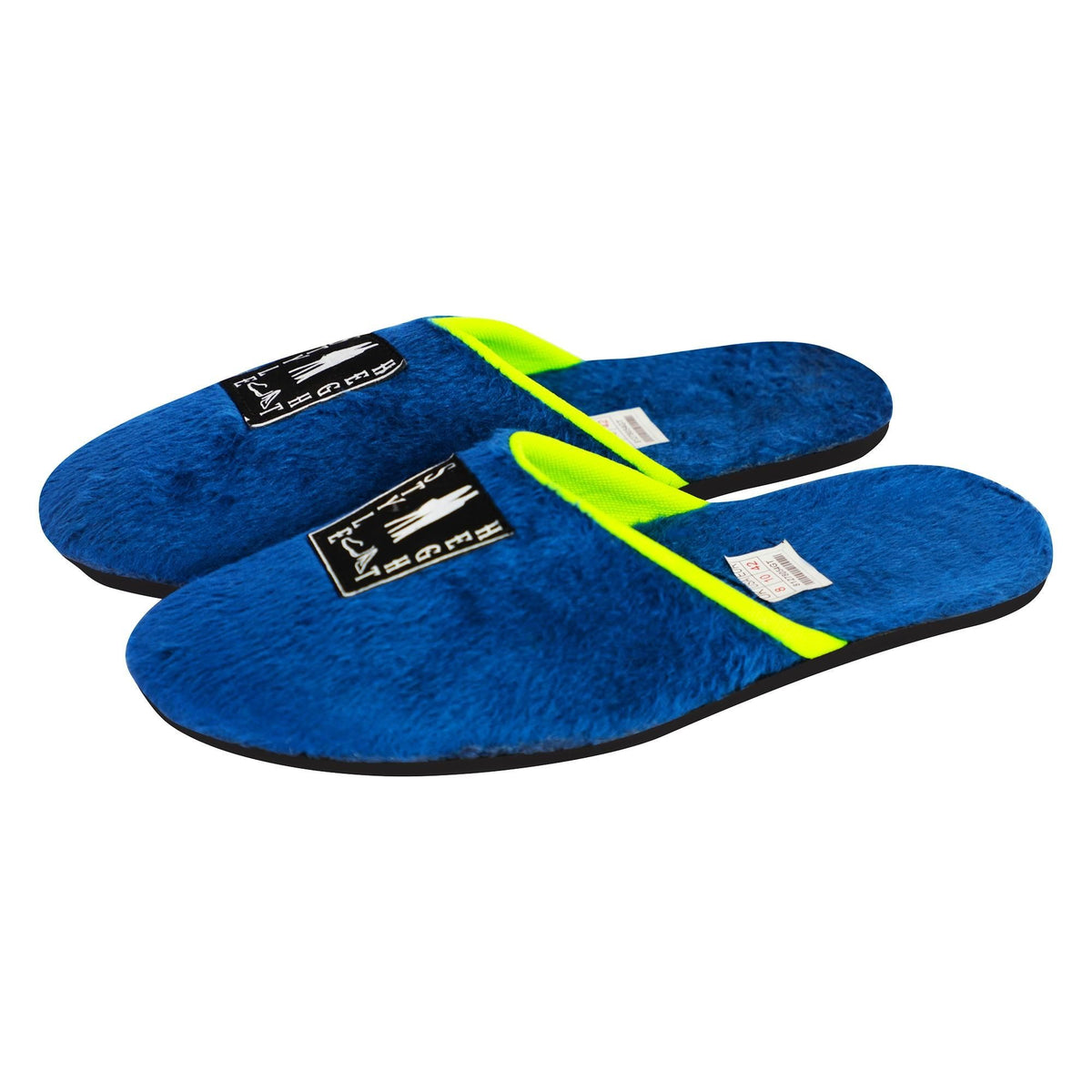 Blue synthetic sliders for men, UK/IND size 6, US size 7, EURO size 40. Casual footwear by STYLE HEIGHT