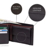 Leather striped net fancy men's wallet, modern design, free size, made in India