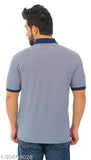 Cotton blend, premium edition pique striper polo t-shirt for men, India-made